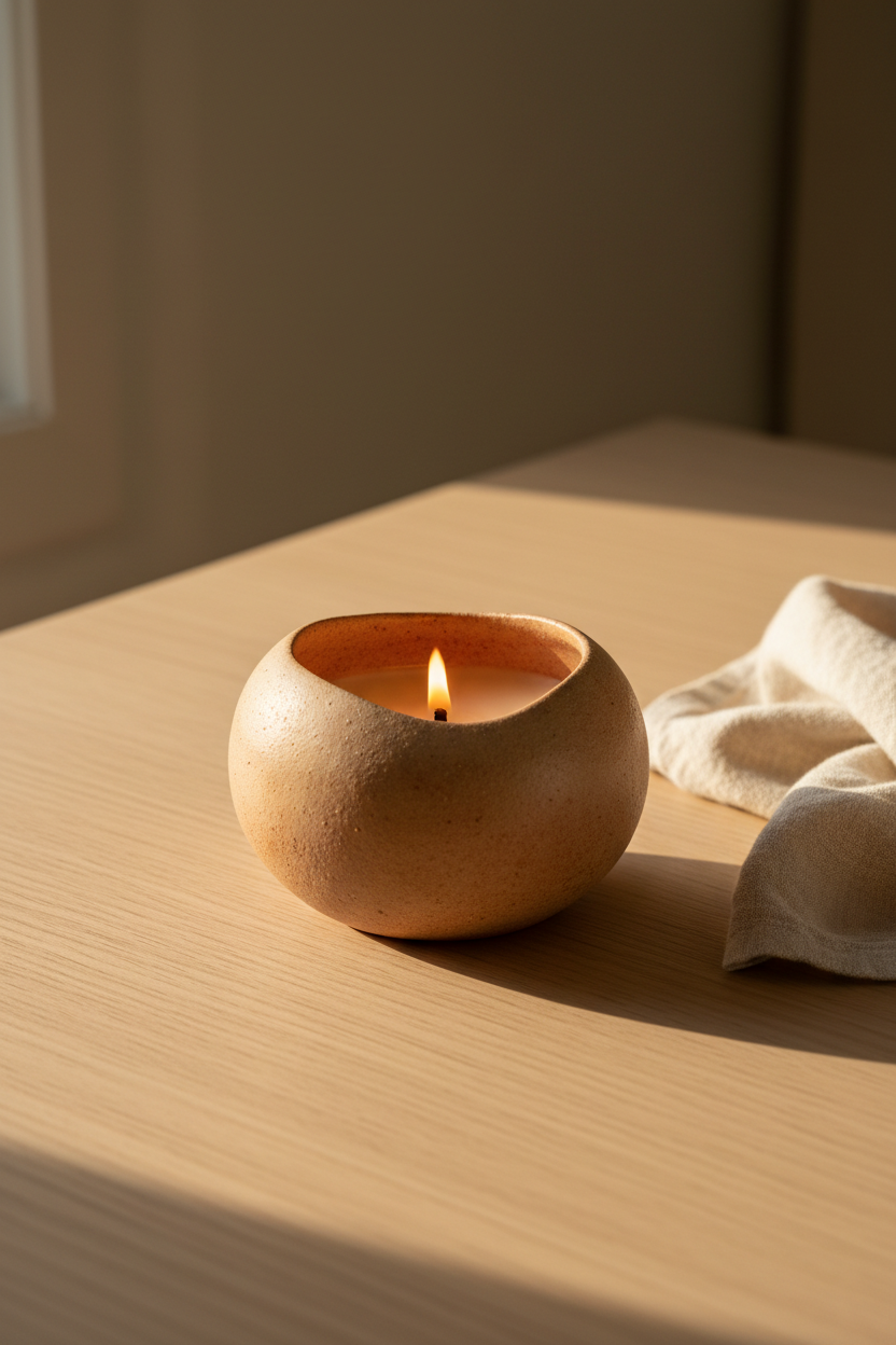 Ember Ceramic Candle, Fig & Cedar