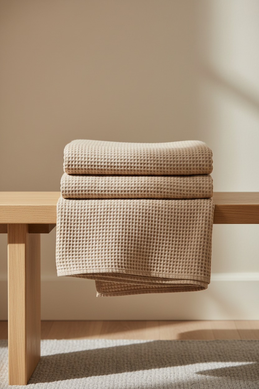 Fold Waffle Cotton Throw